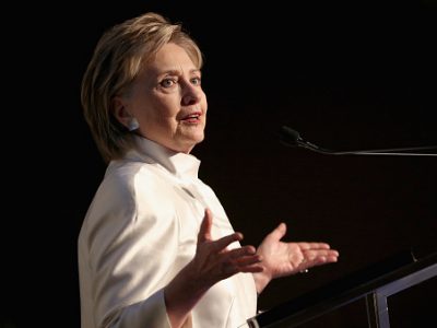 Hillary Rodham Clinton speaks at the 2017 Stephan Weiss Apple Awards on June 7, 2017 in New York City. / Getty Images