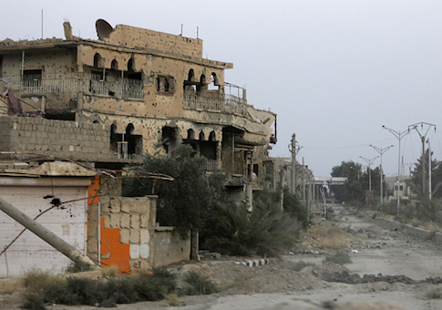A general view of destruction in the eastern Syrian city of Deir Ezzor