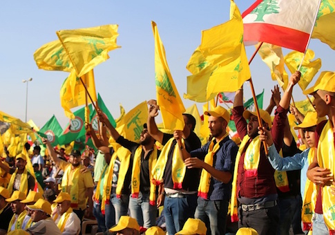 Supporters of the Lebanese Shiite movement Hezbollah attend a rally