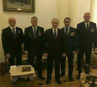 Putin awarding medals in 2016 to Wagner company officials