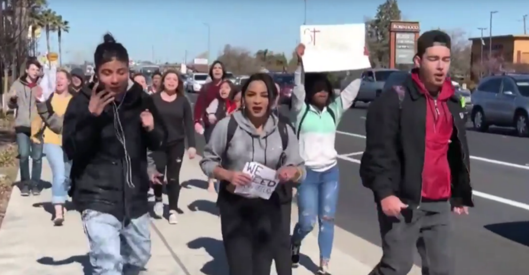 Anti-Gun Student Protesters in California Turn Violent, Throw Rocks at ...