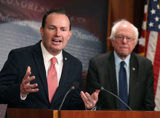 Sen. Mike Lee and Sen. Bernie Sanders