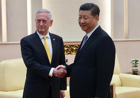 James Mattis and Xi Jinping