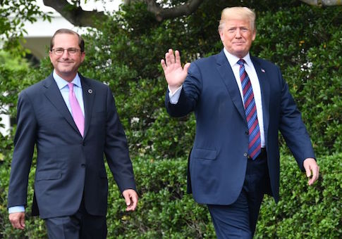 HHS Secretary Alex Azar and President Donald Trump