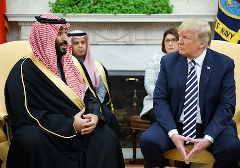 Saudi Arabia's Crown Prince Mohammed bin Salman and President Donald Trump