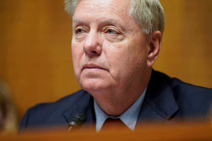 Chairman of the Senate Judiciary Committee Lindsey Graham speaks during the reauthorization of Freedom Act in Washington