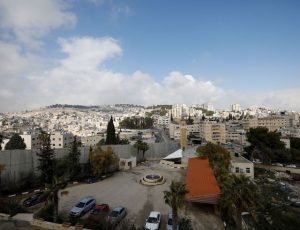 A view of the wall separating East Jerusalem from the Palestinian village of Abu Dis