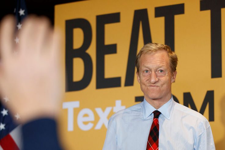 Tom Steyer Campaigns In Iowa Ahead Of Caucus