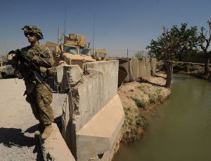 A US soldier from 1st Regiment 320 Field