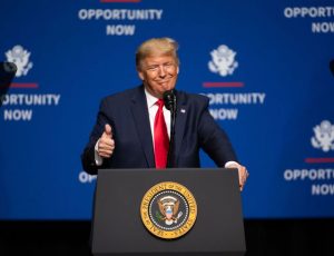 President Trump Speaks At Opportunity Now Summit In North Carolina
