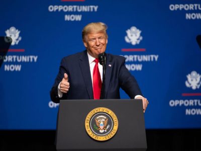 President Trump Speaks At Opportunity Now Summit In North Carolina