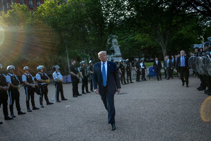 Trump Lafayette park