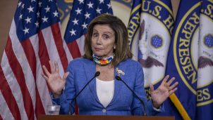 Speaker Pelosi Speaks To Members Of Press During Weekly Briefing