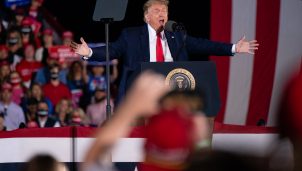 Donald Trump Holds MAGA Campaign Rally In Macon, GA