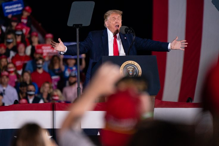 Donald Trump Holds MAGA Campaign Rally In Macon, GA