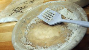 A mock methamphetamine lab for teaching purposes at the National Clandestine Laboratory Training and Research Facility