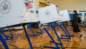 Across The U.S. Voters Flock To The Polls On Election Day