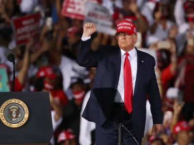 Donald Trump Holds Late-Night Campaign Rally In Miami Area