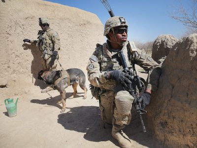 U.S. Soldiers Provide Security Around Kandahar Airfield