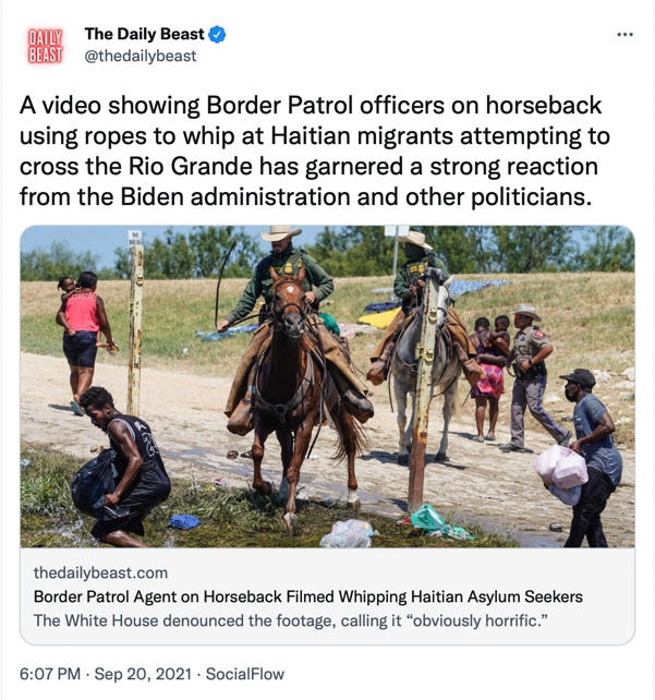 Border Patrol Agents Not Whipping Migrants