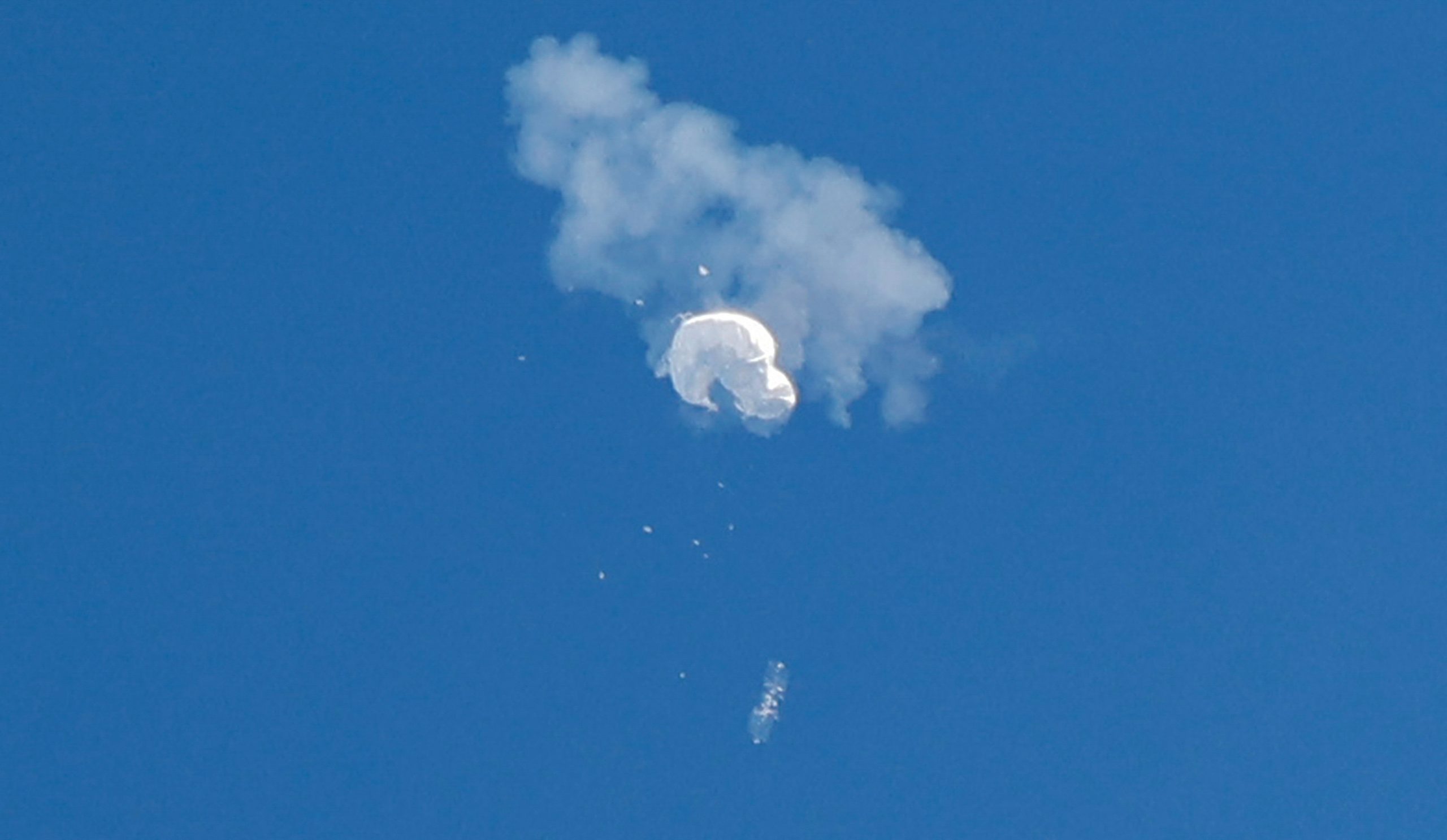 NextImg:Military Finally Shoots Down Chinese Spy Balloon After Biden Let It Float Across Entire Country