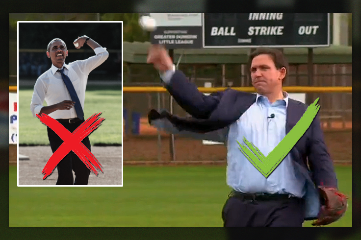 ANALYSIS: Ron DeSantis Throws Baseball Like Normal Adult Man, Unlike Obama