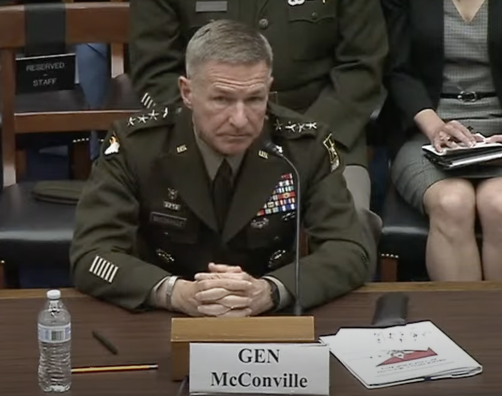 Witness: Army recruiting is hampered by top general’s’s admission of transgender participation.