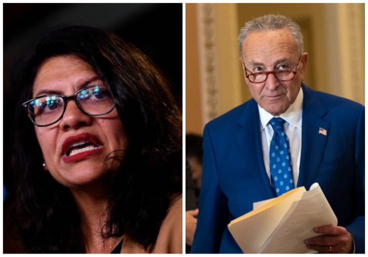 Schumer and Senate Dems support Tlaib’s anti-Semitic event mourning Israel’s creation, despite McCarthy’s interference.
