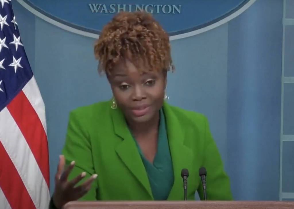 Karine Jean-Pierre says border crisis is mostly resolved with Biden’s troop deployment. Watch now.