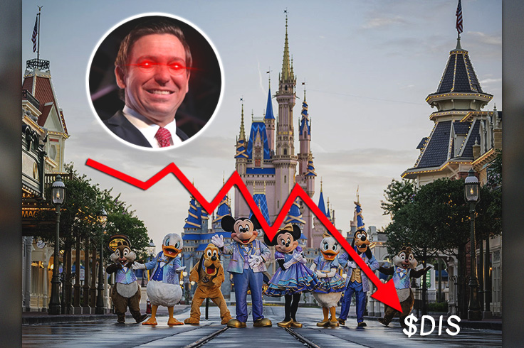 Disney stock drops 33% after CEO’s feud with DeSantis.