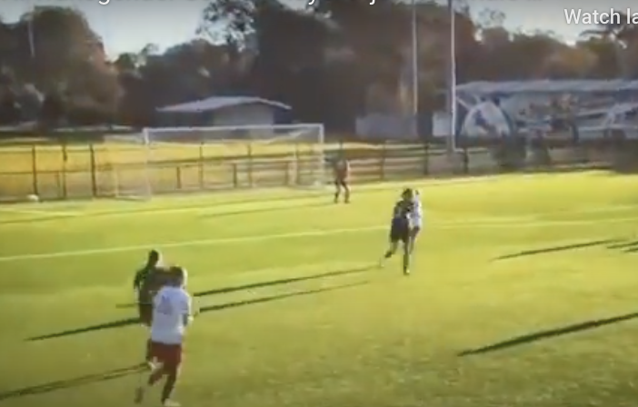 Transgender soccer player hurts female opponent. Watch video.