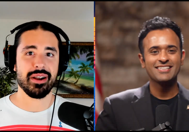 Ramaswamy featured on anti-Semitic YouTuber’s podcast