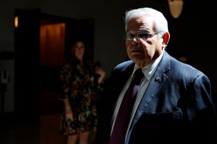 Menendez refuses to step down despite indictment, holds defiant press conference.