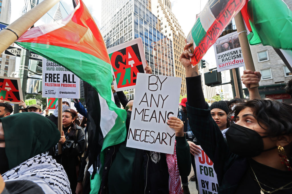 New York Rally Held In Support Of Gaza As Israel And Hamas Wage War