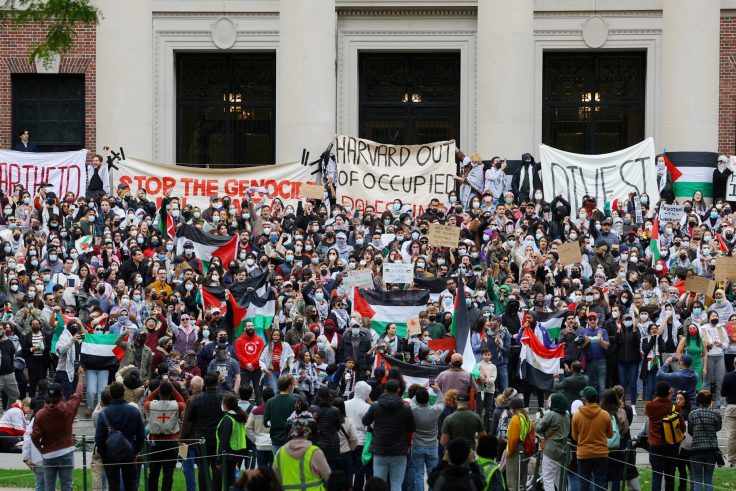 Anti-Israel Installation Riddled With Falsehoods Stands in Harvard Yard