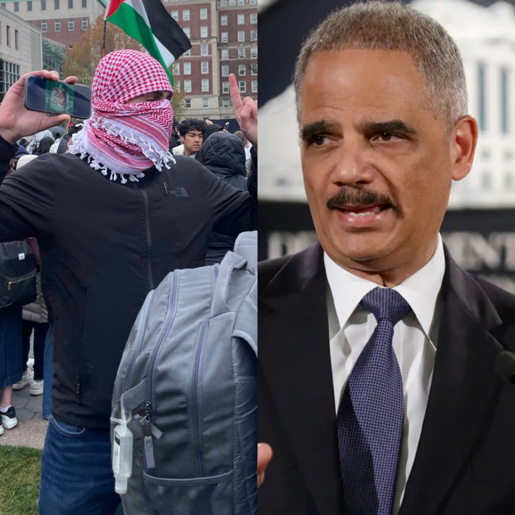 Eric Holder acknowledges Columbia’s activists’ valid concerns while his law firm, Covington & Burling, condemns their behavior
