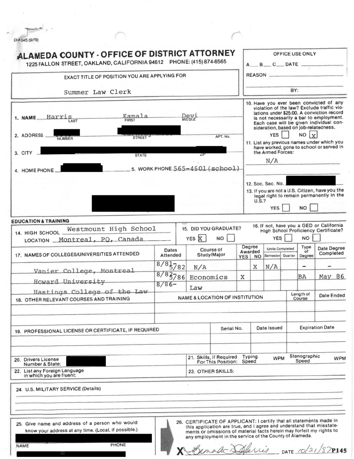 ‘I Did Fries’ Kamala Harris Claims She Worked at McDonald's, but She
