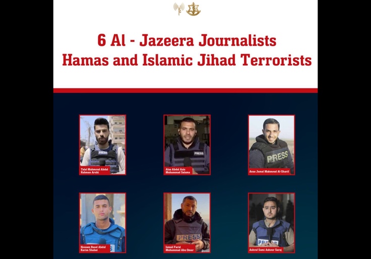 Six Al Jazeera Journos Are Actually Hamas and Palestinian Islamic Jihad Terrorists, Declassified Israeli Intel Shows