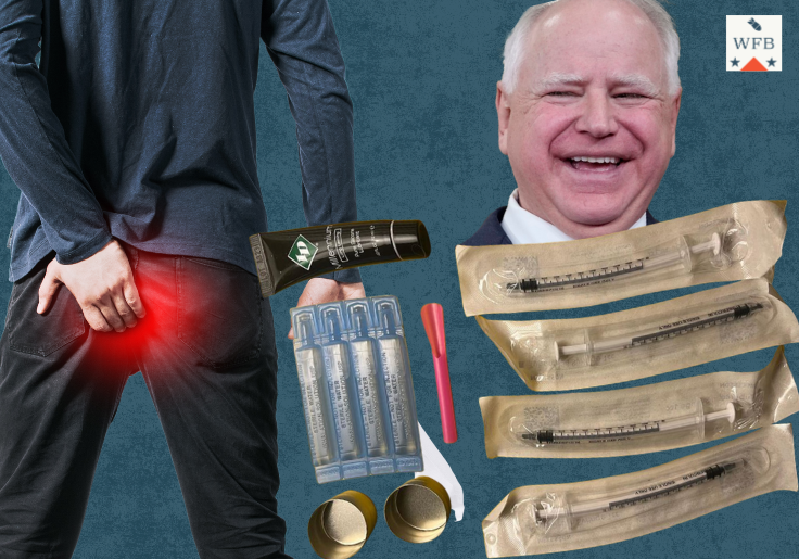 ‘Try To Poop Before’: Tim Walz Gives Taxpayer Money to Nonprofit That Hands Out ‘Booty Bumping’ Kits to Drug Users