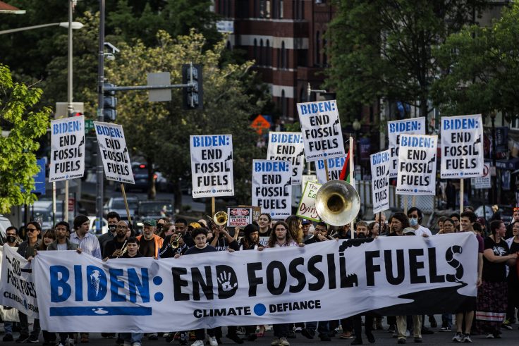 Climate Activists Protest Outside the Annual White House Correspondent