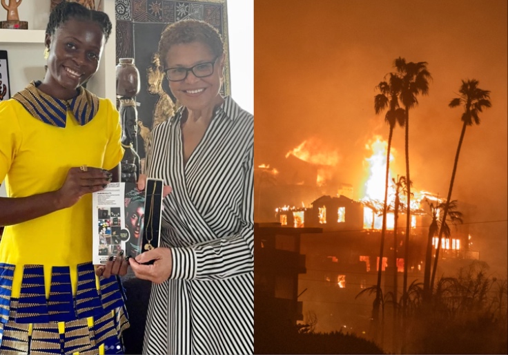 ‘Where Is LA Mayor Karen Bass?’ Democrat Celebrates in Ghana While County Burns, Hydrants Run Dry