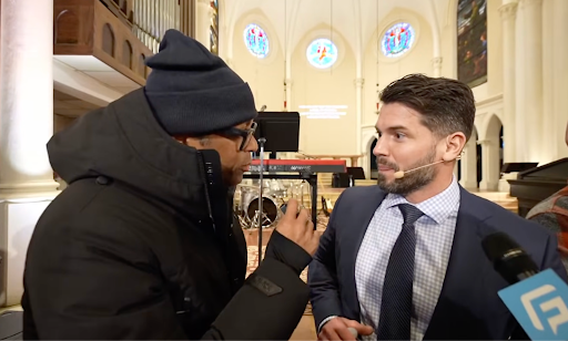 Don Lemon speaking to a pastor whose church was stormed by Lemon's allies