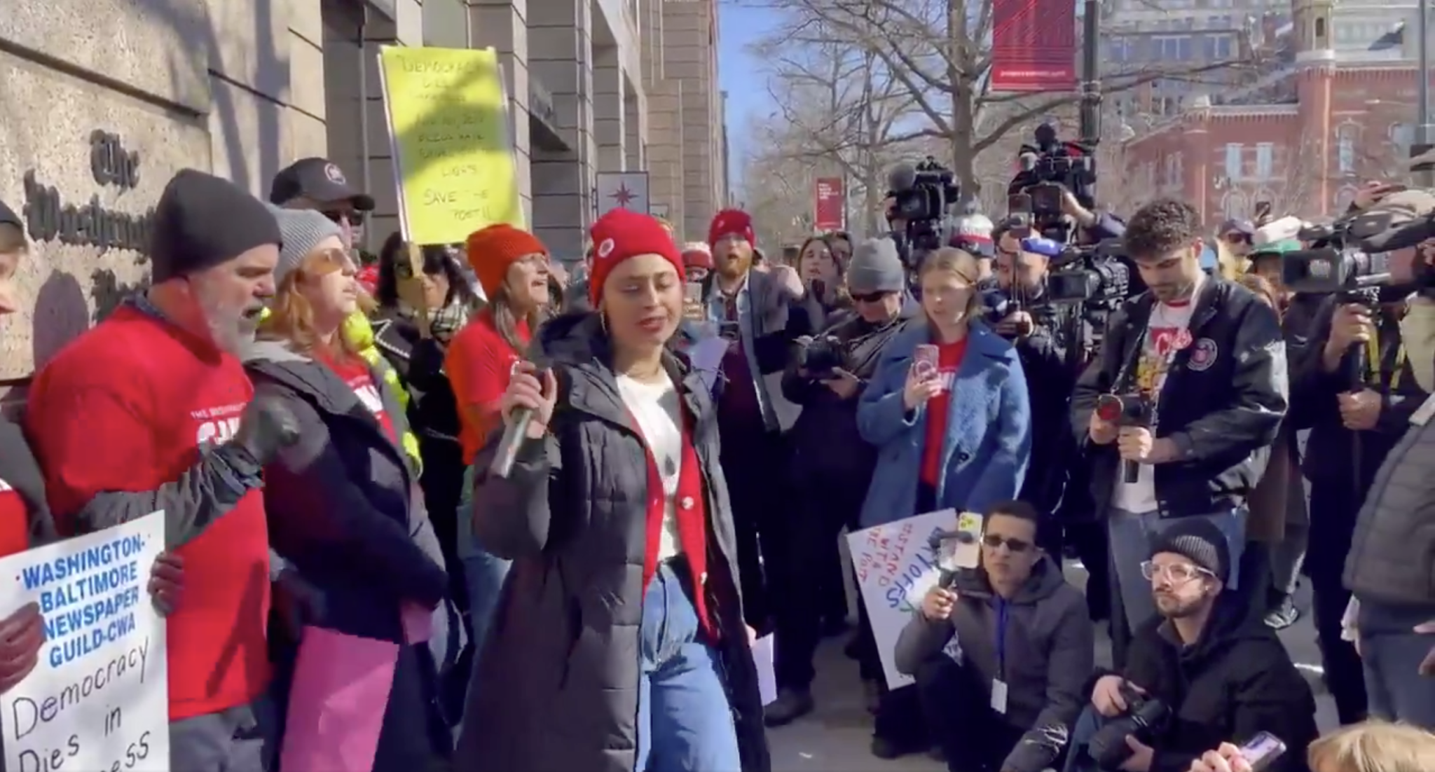 WaPo’s Axed Protest Reporter Leads Fired Journalists in Protest Outside ...